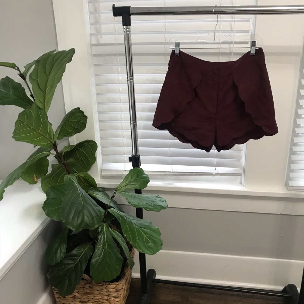 Burgundy shorts